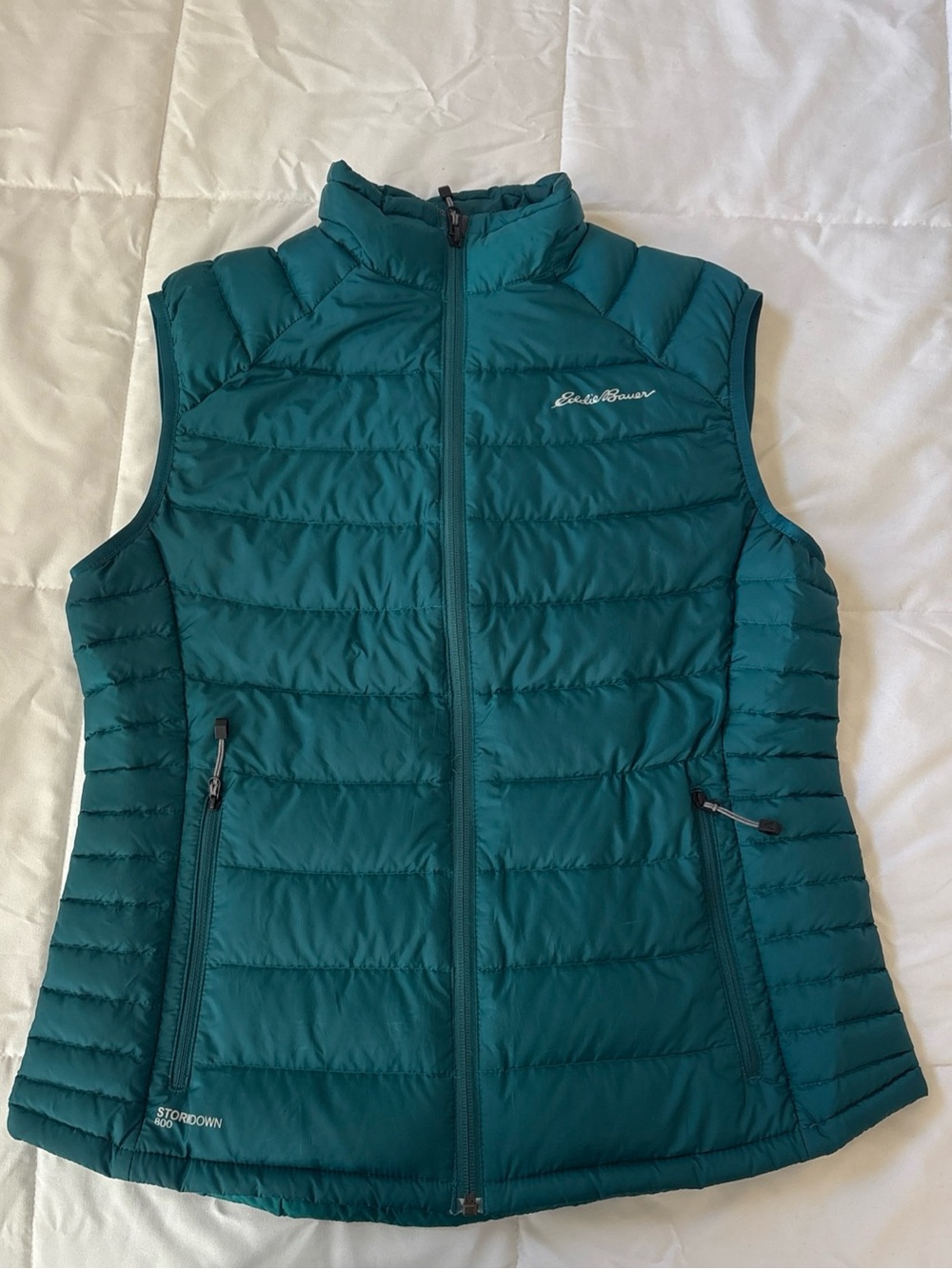 Eddie Bauer Teal Quilted Packable Down Vest - Women's